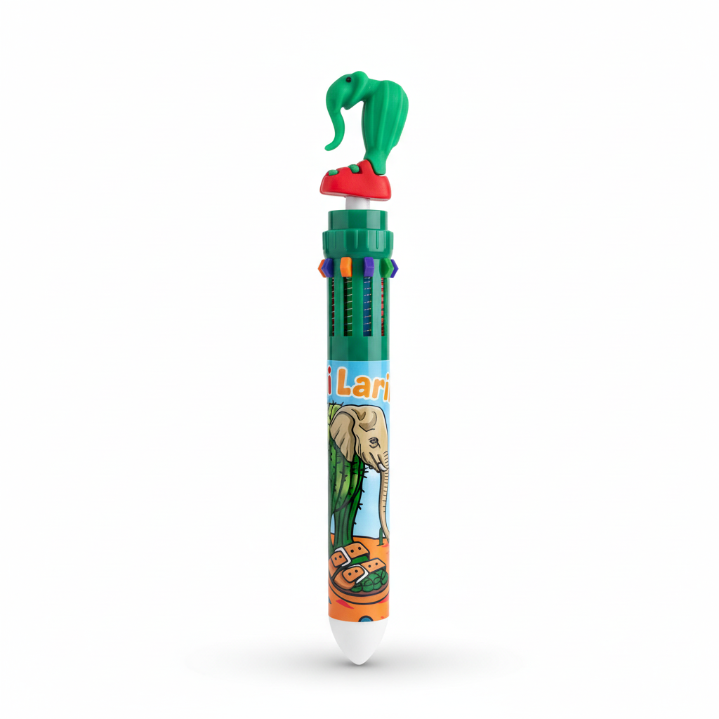 10-in-1 Multicolor Pen - Elephant Green
