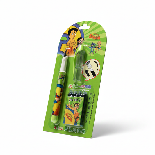 Chhota Bheem Fountain Pen Set - Green