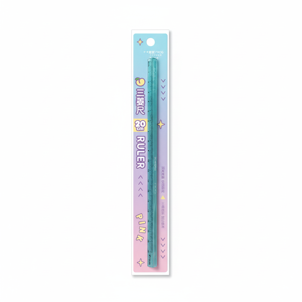 Teal Triangular Ruler — Flat Lay Luxury Hero