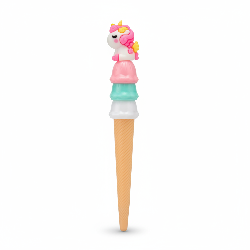 Unicorn Ice Cream Cone Pen - Pink
