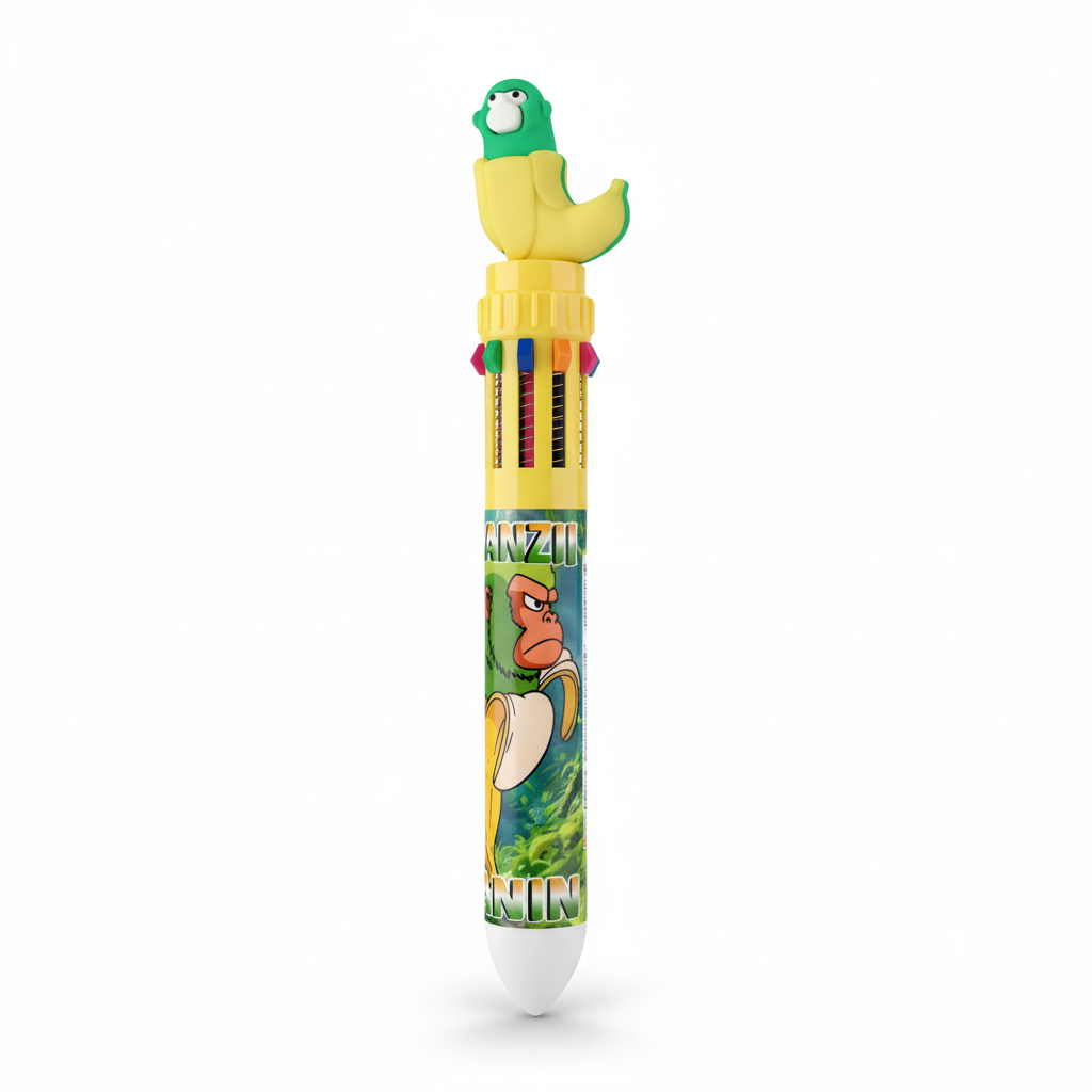 10-in-1 Multicolor Pen - Frog Banana Yellow