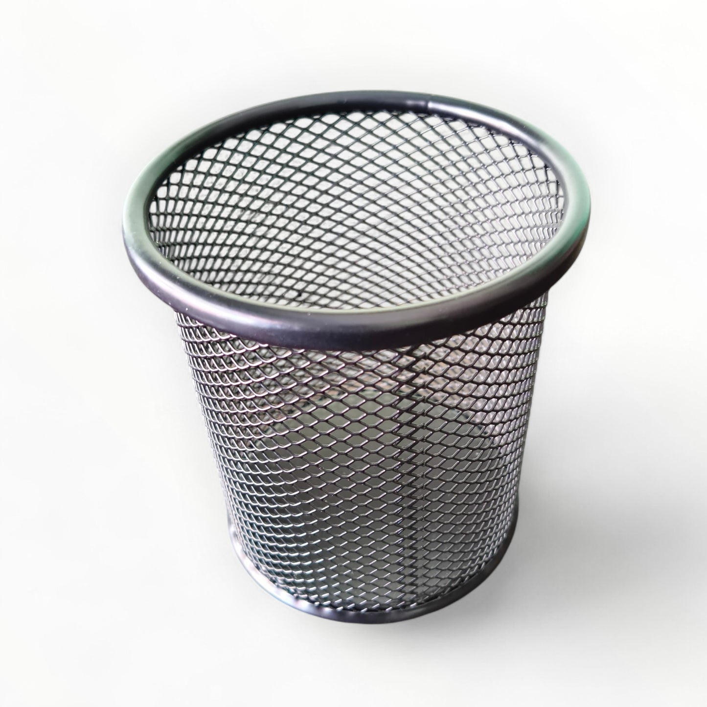 Black Round Mesh Pen Stand, Pencil Holder, Pen Organizer for Desk