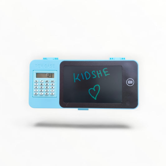 LCD Writing Tablet Pencil Box Multifunction Built in Calculator and Drawing Screen