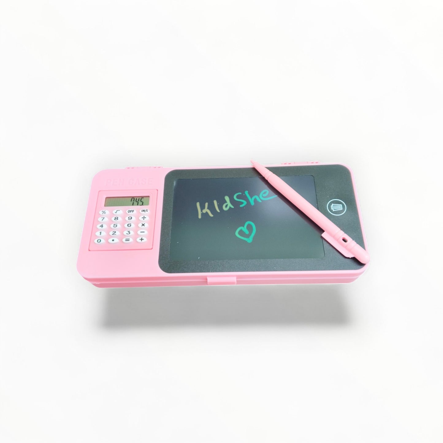 LCD Writing Tablet Pencil Box Multifunction Built in Calculator and Drawing Screen