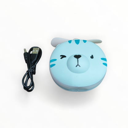 Portable USB LED Light Fan with Makeup Mirror