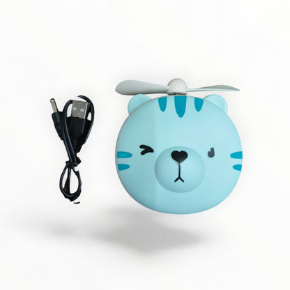 Portable USB LED Light Fan with Makeup Mirror