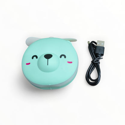 Portable USB LED Light Fan with Makeup Mirror