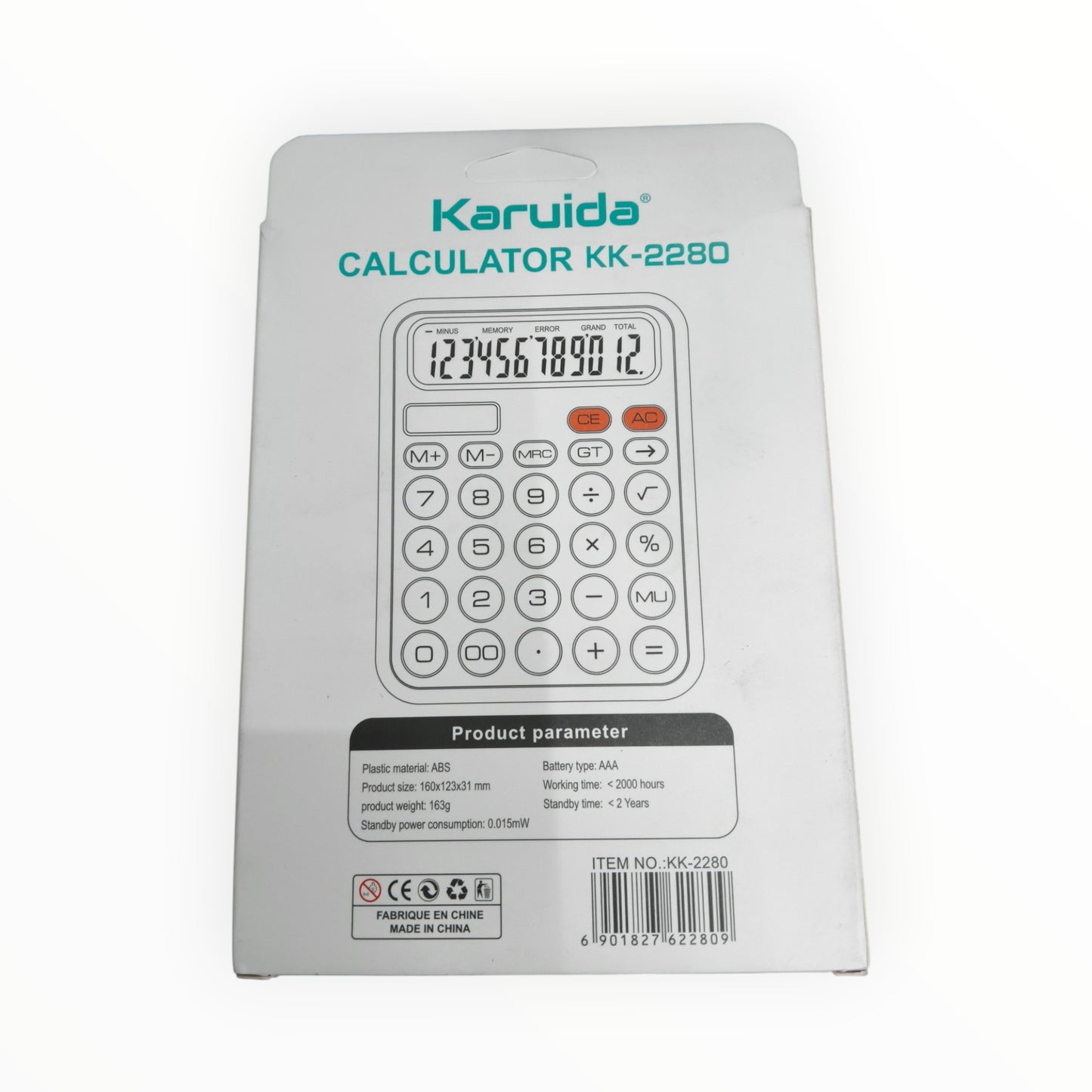 Colorful Candy Mechanical Calculator 12 Digit Large LCD Display with Solar, 5 line