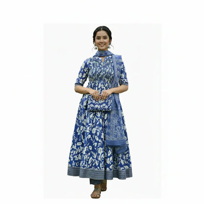 Anarkali Cotton 3 Piece Set Model 25