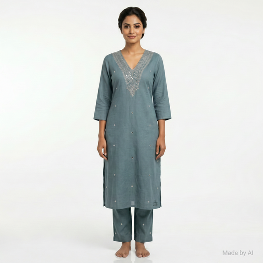 Side Open Model 77 - Kurti only