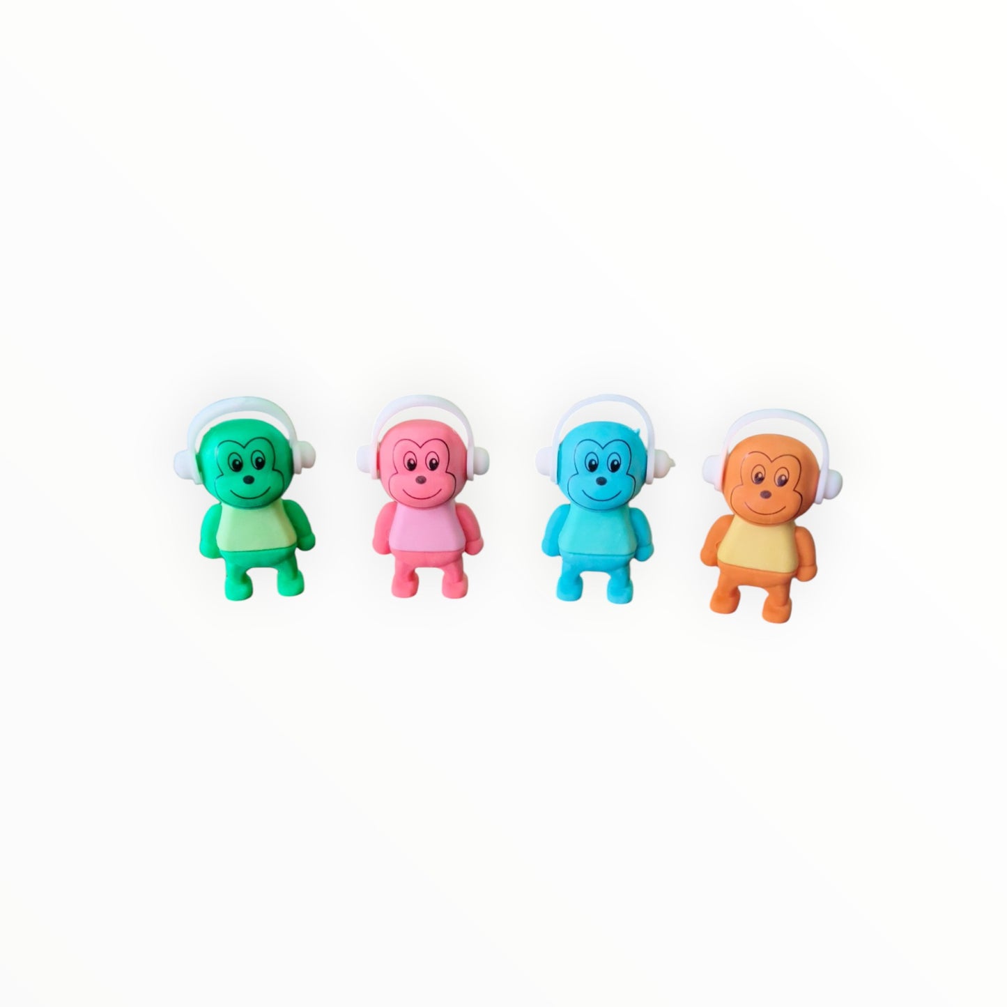 Monkey Headphone Shape Erasers