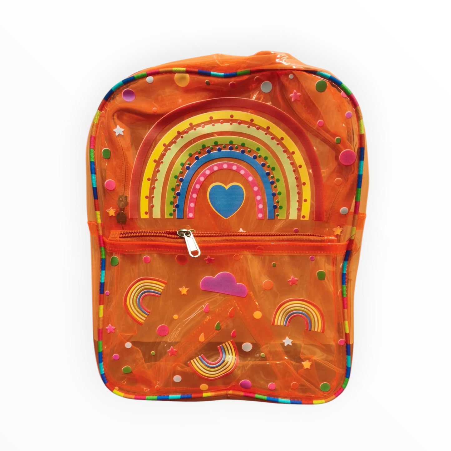 Transparent Neon School Bag - Lightweight & Trendy Backpack