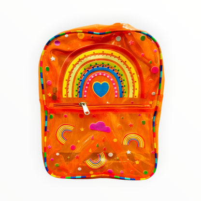 Transparent Neon School Bag - Lightweight & Trendy Backpack