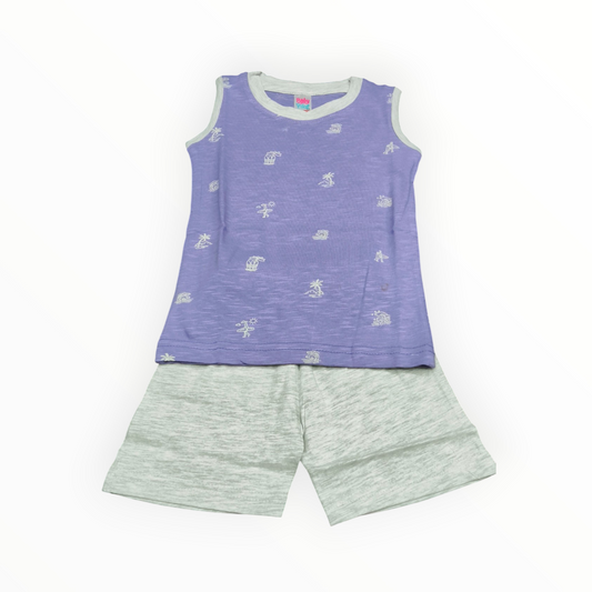 6 to 12m Baby Boy  Sleeveless  Set -  Model  1