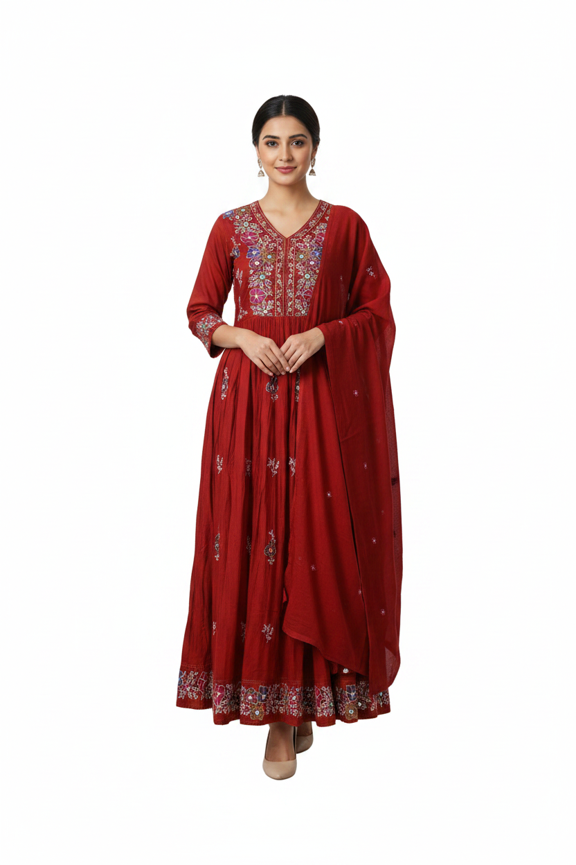 Anarkali and Dupatta Model 2