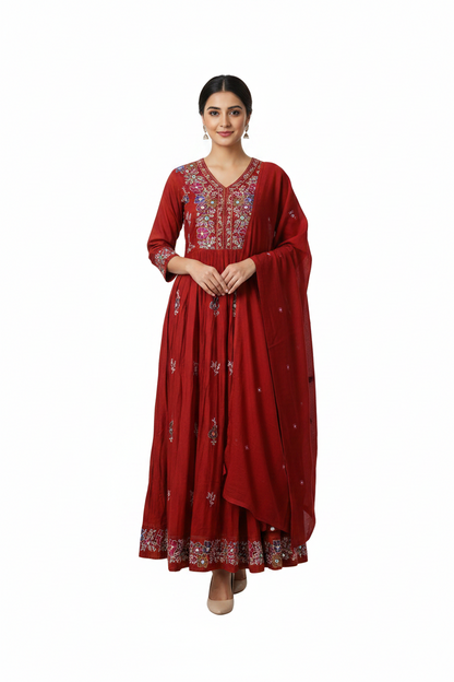 Anarkali and Dupatta Model 2