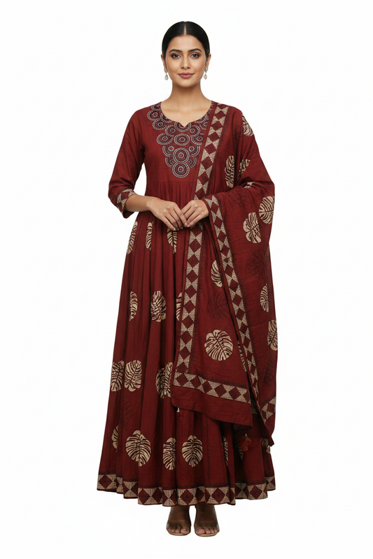 Anarkali and Dupatta Model 1