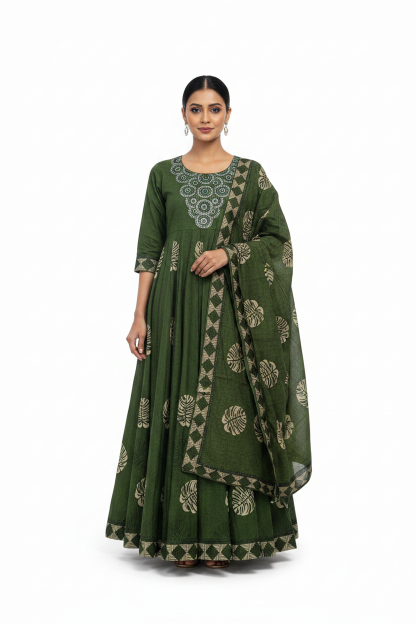 Anarkali and Dupatta Model 4