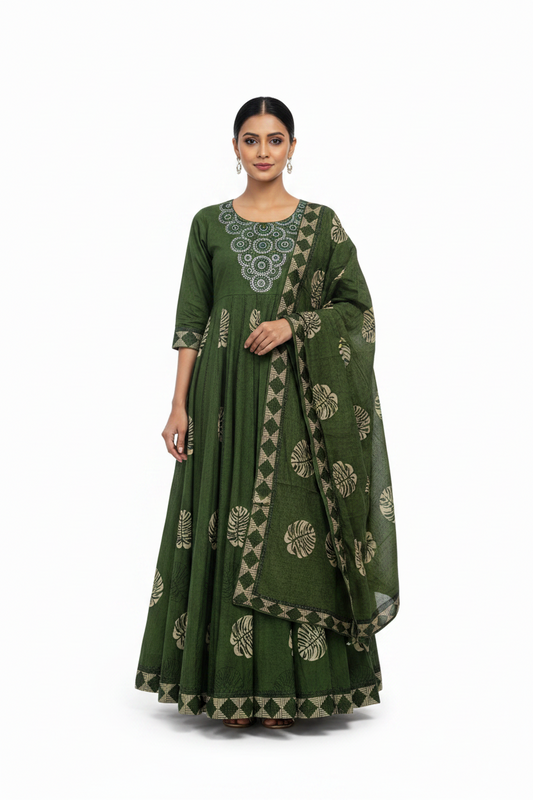 Anarkali and Dupatta Model 4