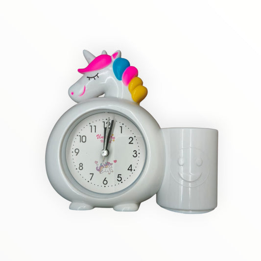 Unicorn Alarm Clock With Pen Holder