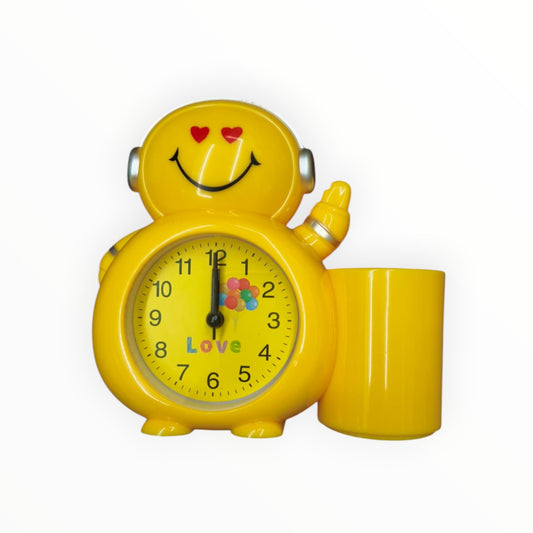 Smiles Alarm Clock With Pen Holder