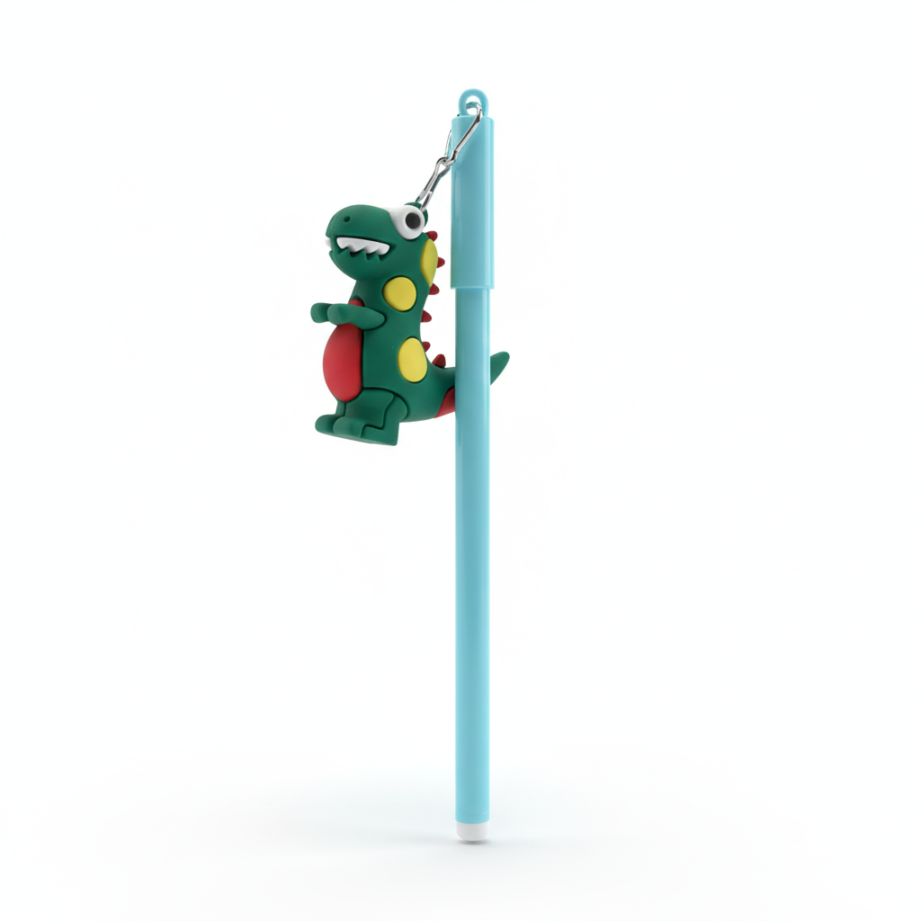 Charm Pen - Dark Green Dinosaur Teal Pen