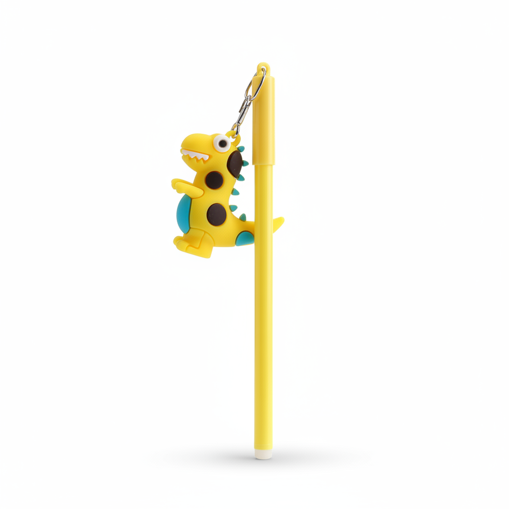Charm Pen - Yellow Dinosaur