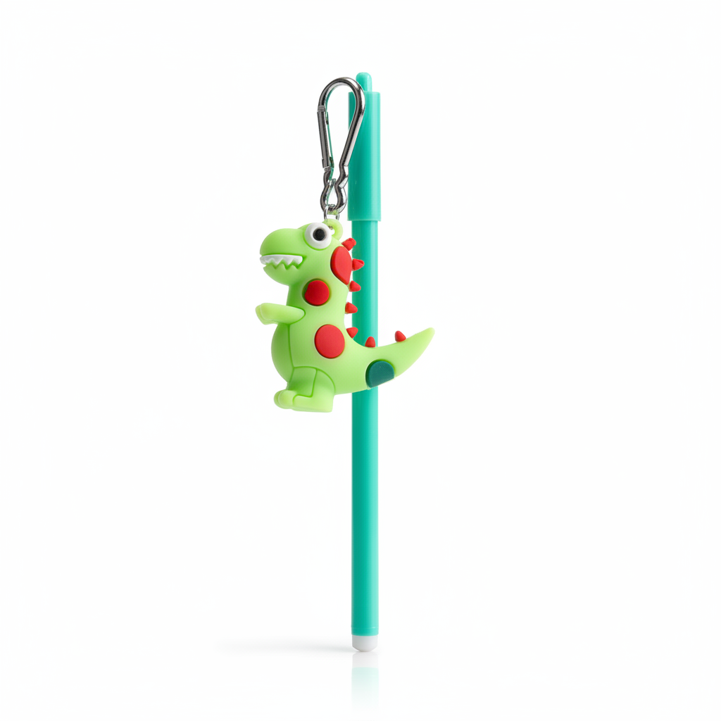 Charm Pendant Pen - Green Dinosaur