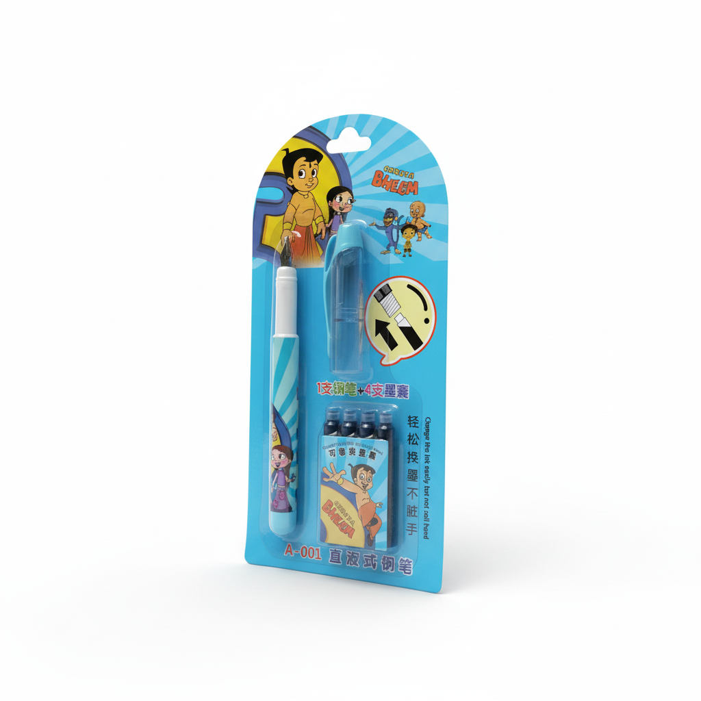 Chhota Bheem Fountain Pen Set - Blue