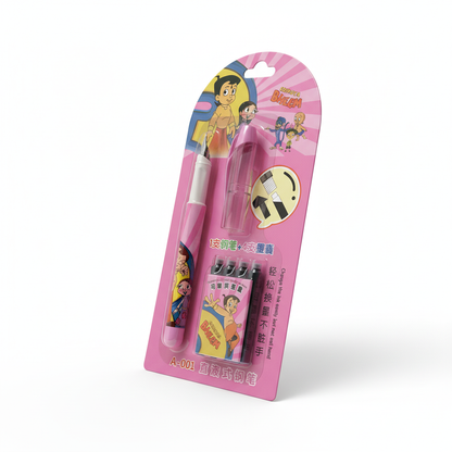 Chhota Bheem Fountain Pen Set - Pink