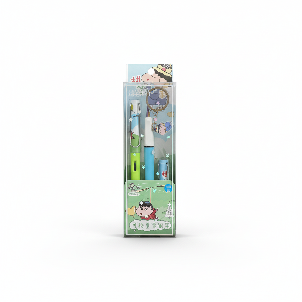 Crayon Shin-chan Green Pen Set – Front