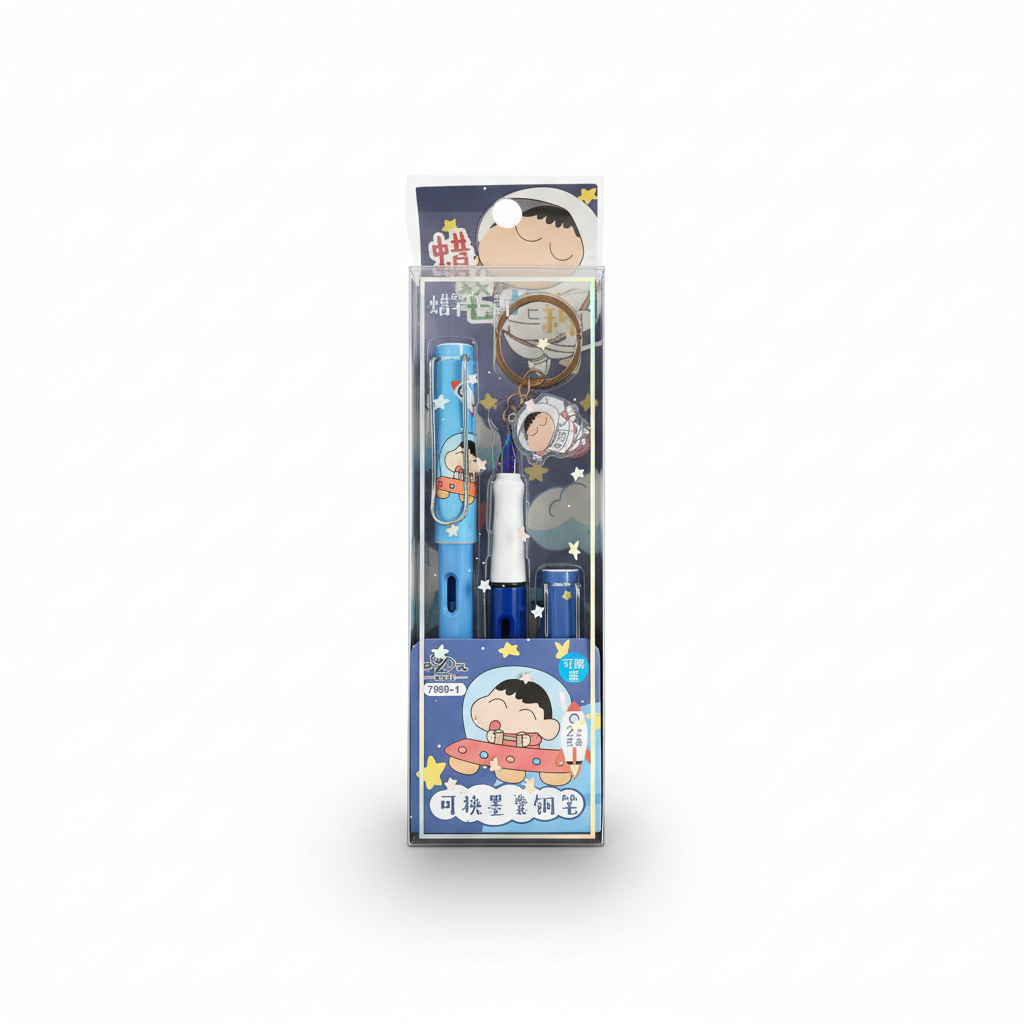 Crayon Shin-chan Space Blue Pen Set – Front