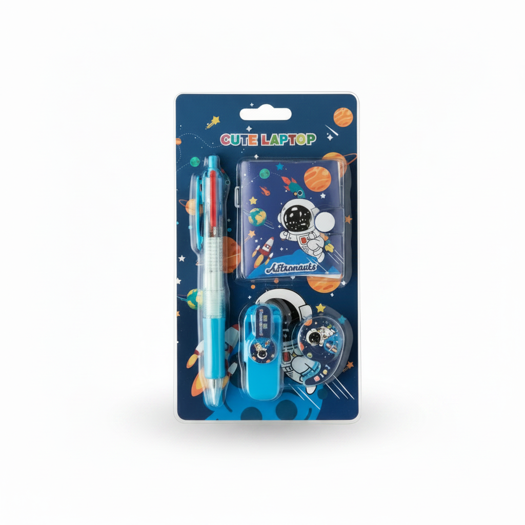 Cute Laptop Set – Astronauts Blue – Luxury Hero