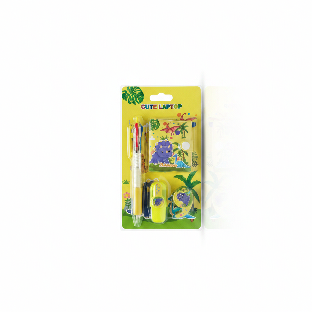 Cute Laptop Set – Dinosaur Yellow – Luxury Hero