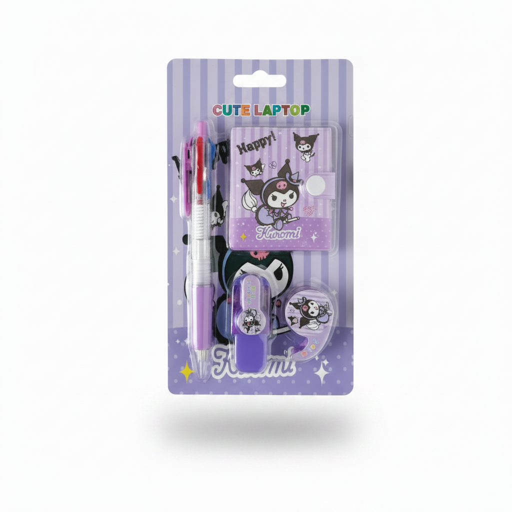 Cute Laptop Set – Kuromi Purple – Luxury Hero