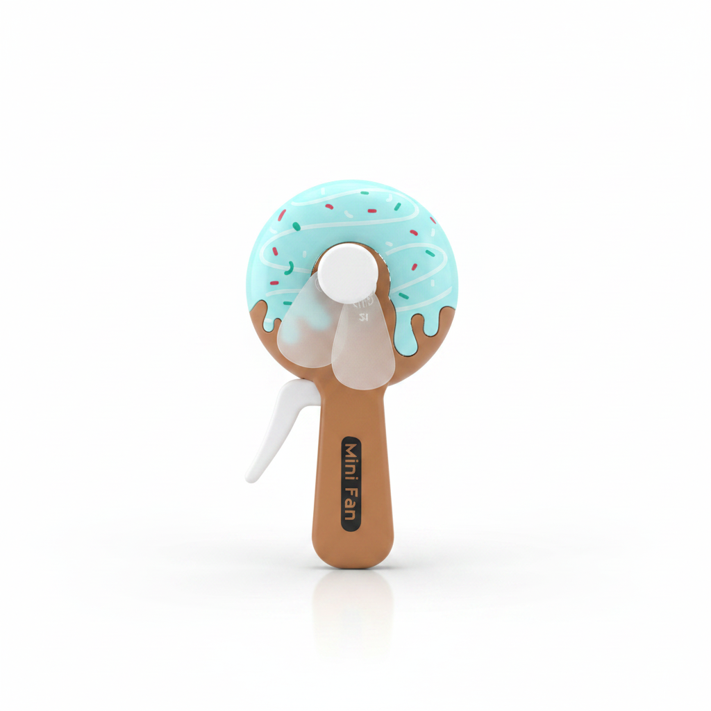 Mint Blue Donut Mini Fan – Luxury Hero