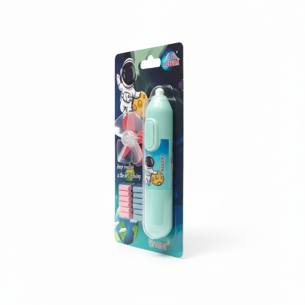 Mint Green Electric Eraser — Upright
