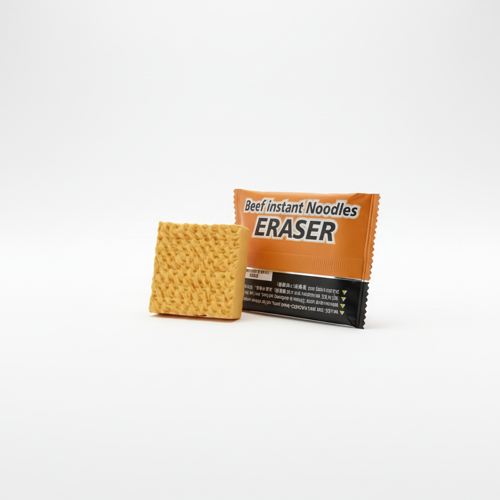 Noodle Eraser - Orange with Block