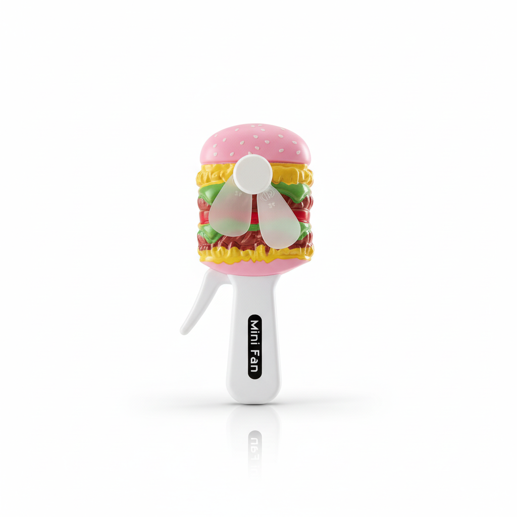 Pink Burger Mini Fan – Luxury Hero