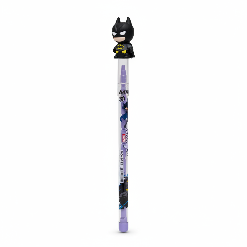 Stacked Pencil Pen - Batman Purple