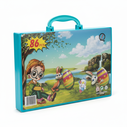 Teal Art Set Bunny Front View — Luxury Hero