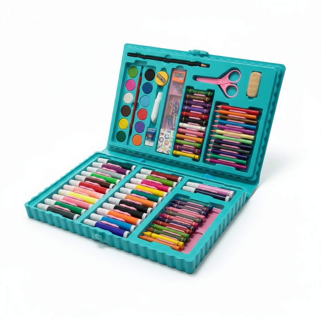 Teal Art Set — Pink-Matched 3D Angle