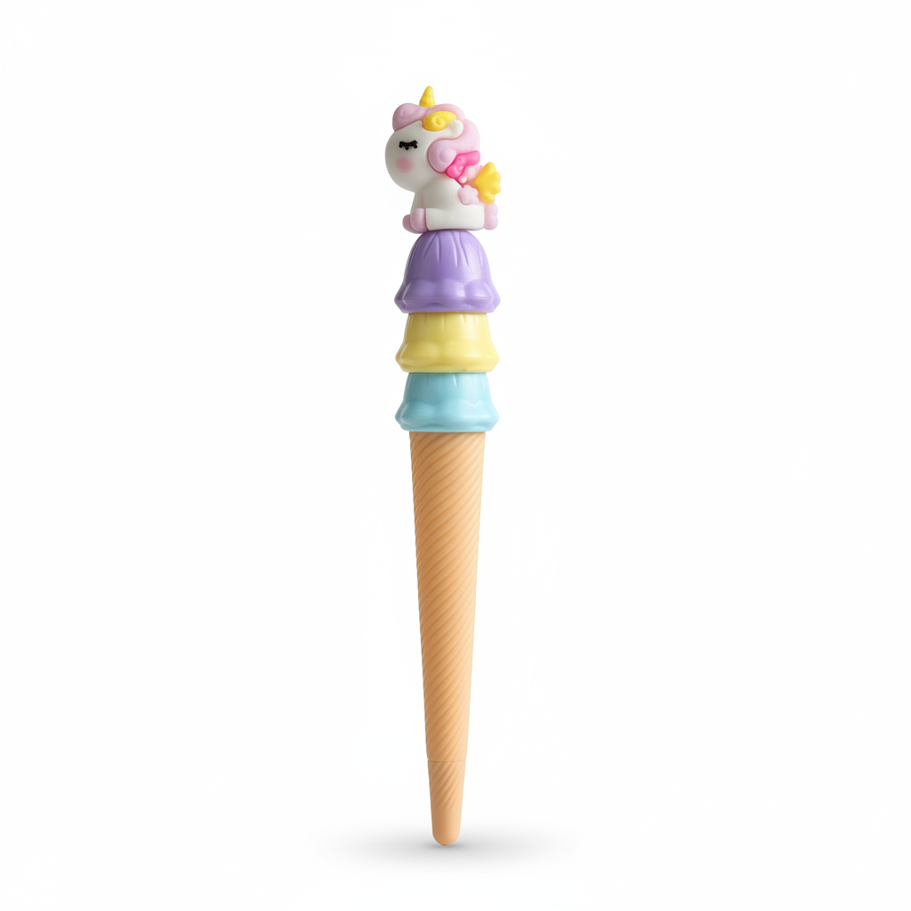 Unicorn Ice Cream Cone Pen - Purple Pastel