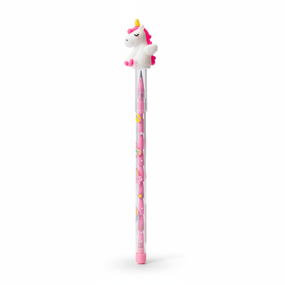 Unicorn Stacked Pencil Pen - Pink Flying