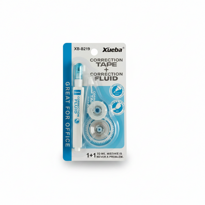Xueba Correction Tape + Fluid – Blue – Luxury Hero
