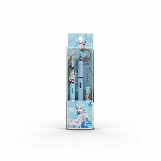 Ye Luoli Blue Fountain Pen Set – Front